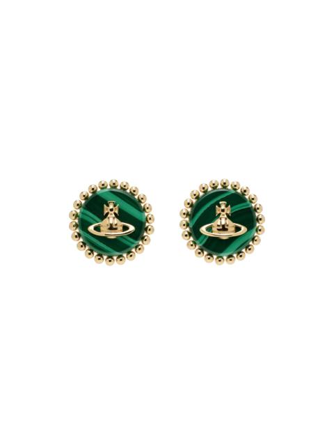 Vivienne Westwood Gold & Green Neyla Earrings