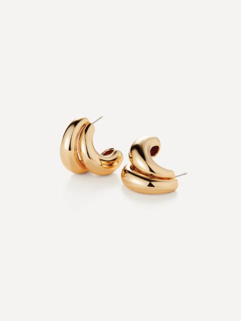 JENNY BIRD 14ct Gold-Plated Orla Hoop Earrings