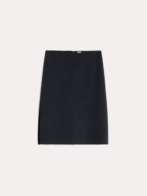 Totême Side-split doublé skirt navy