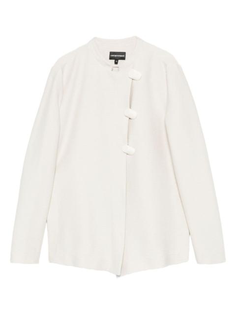 EMPORIO ARMANI asymmetric-fastening jacket