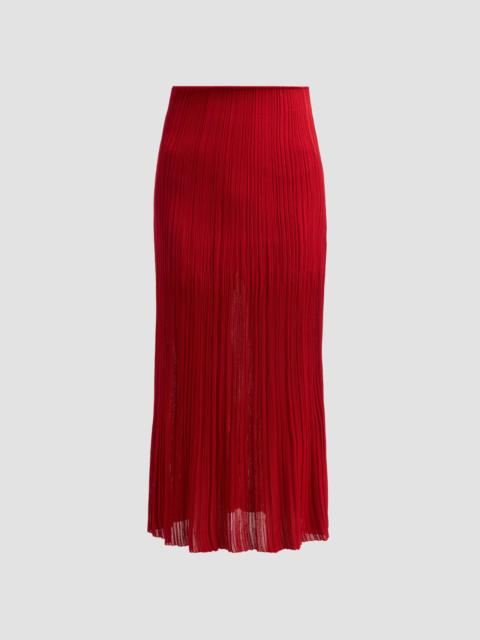 Balmain Women's Flechage Midi Skirt - Rouge Carmin