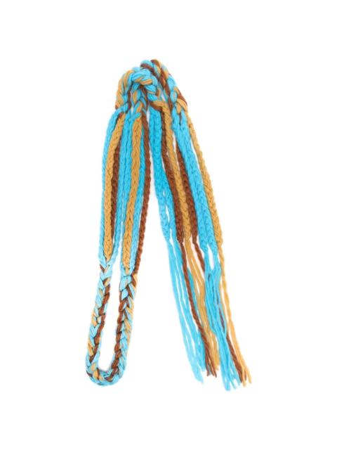 DSQUARED2 chunky-knit skinny striped scarf
