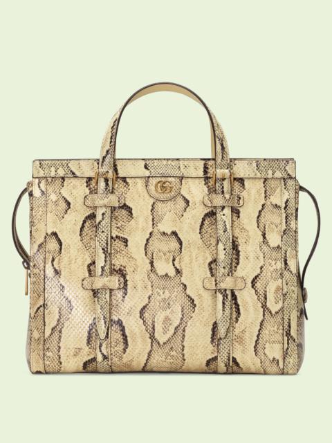 GUCCI Python tote bag with Double G