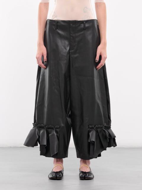 Comme Des Garçons Draped Appliqué Trousers