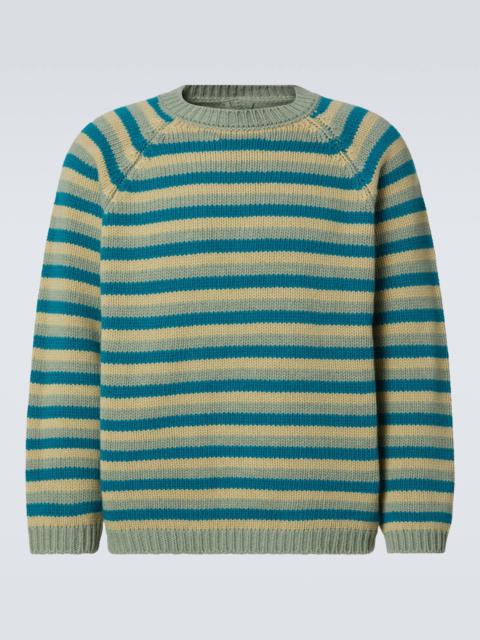 BODE Mossy Glen striped wool sweater