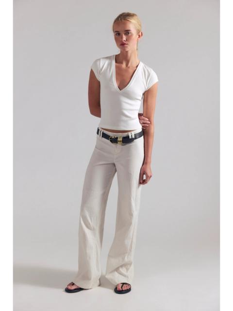 FREE PEOPLE Time Flies Low-Rise Clean Solid Trousers