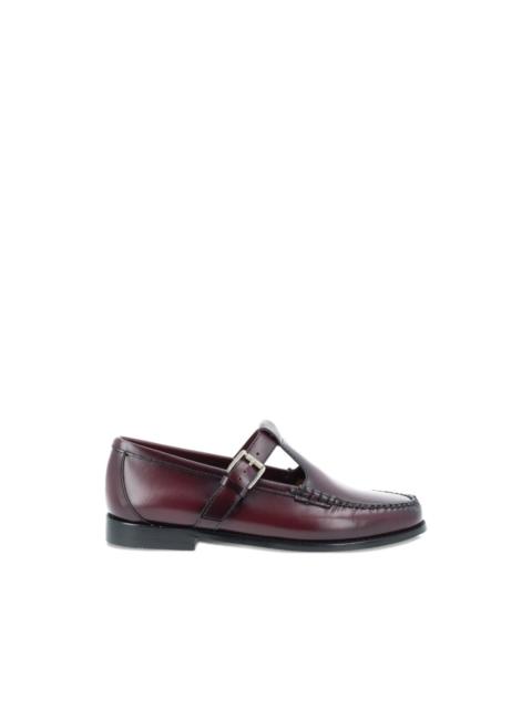 G.H.BASS buckle-strap leather loafers