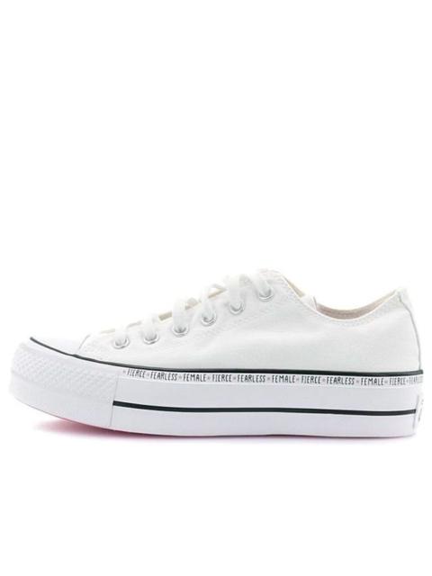 (WMNS) Converse Chuck Taylor All Star Lift Low Top White Sneakers 569263C