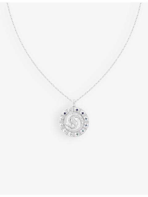 ASTRID & MIYU Pisces Bold Zodiac plated recycled 925 sterling-silver necklace