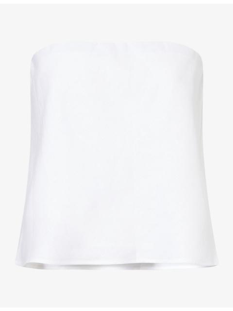 Reformation Spritz Bandeau Linen Top