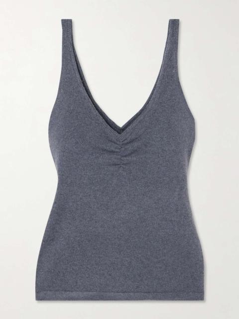 DEIJI STUDIOS Gathered recycled knitted tank Blue