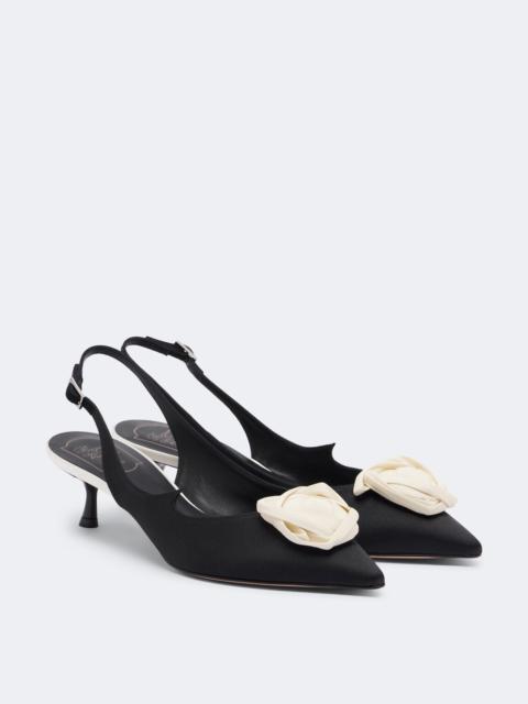 Roger Vivier Rose Vivier satin slingback pumps