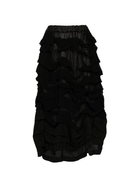 Comme des Garçons Comme des Garçons ruffled midi skirt
