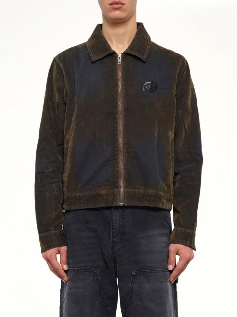 KidSuper Flocked Work Jacket in Brown