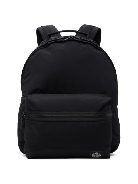 Stone Island Black 9200016 Coated Nylon Metal ECONYL Backpack