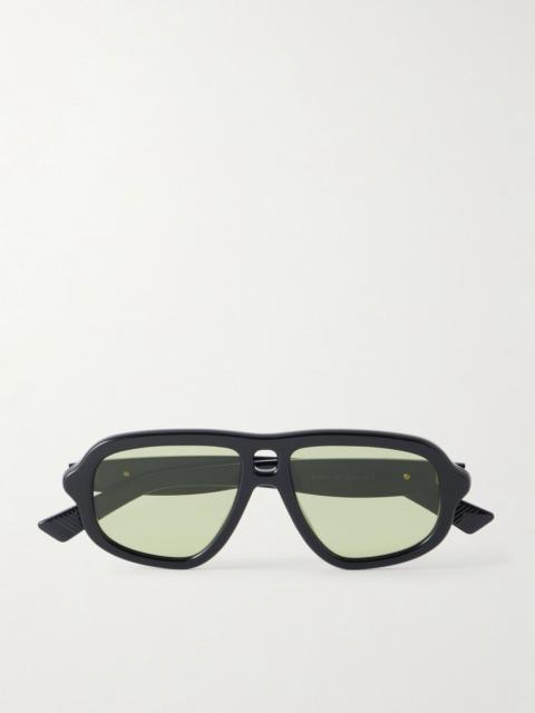 Bottega Veneta Sophia Ribbon aviator-style acetate sunglasses Black