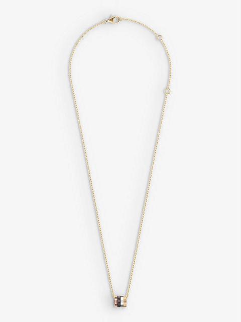 Boucheron Quatre Classique 18ct yellow, white and rose-gold and diamond necklace