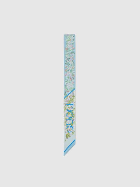 GUCCI Gucci floral print silk neck bow