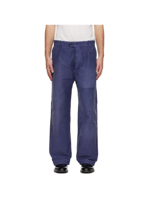 Maison Margiela Purple Workers Moleskin Trousers
