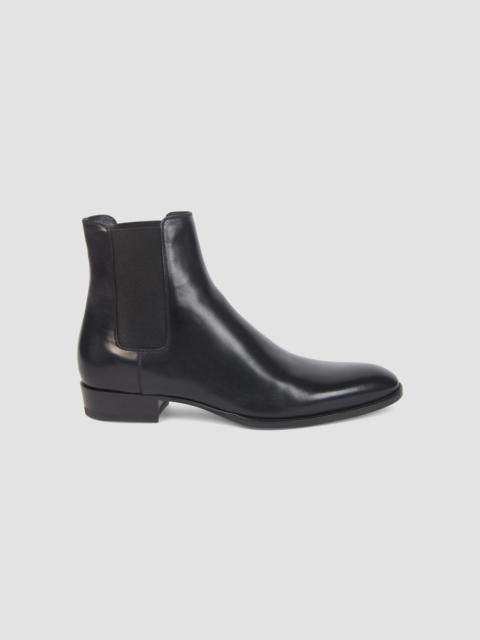 SAINT LAURENT Men's Wyatt Leather Chelsea Boots - Nero