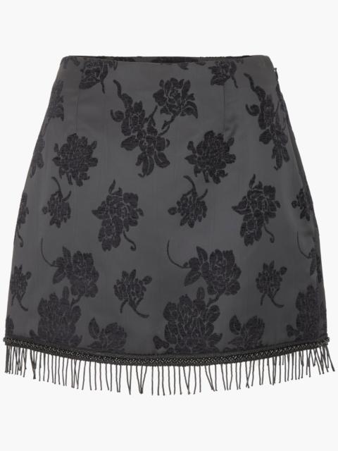Hill House Home The Felicity Skirt - Midnight Flocked Brocade