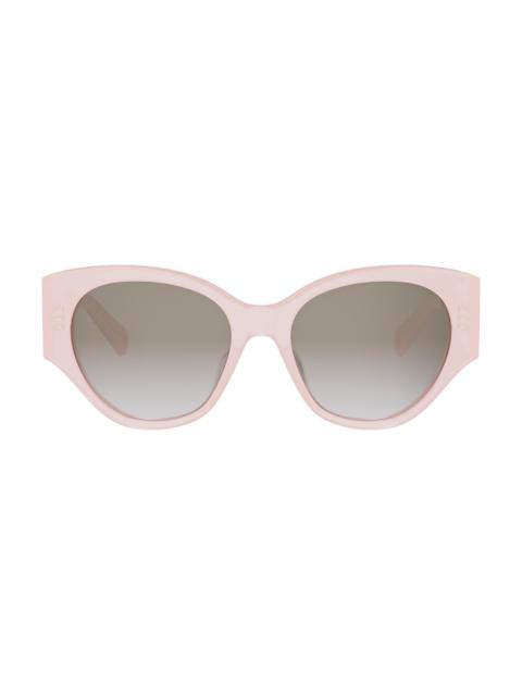 CELINE Women's Maxi Triomphe 55MM Butterfly Sunglasses - Shiny Pink Gradient Smoke