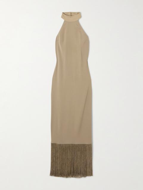 Taller Marmo Berlin Fringed Crepe Gown