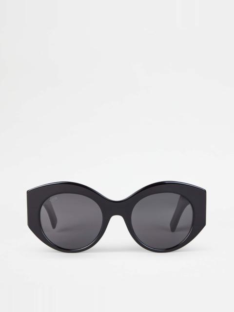 Tod's ROUNDED SUNGLASSES - BLACK