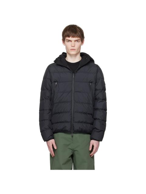 Moncler Black Vega Hooded Short Down Jacket