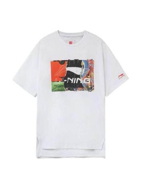 Li-Ning Graphic Loose Fit T-shirt 'White' AHSR915-1