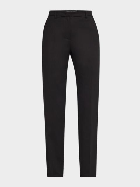 EMPORIO ARMANI Mid-Rise Straight-Leg Trousers