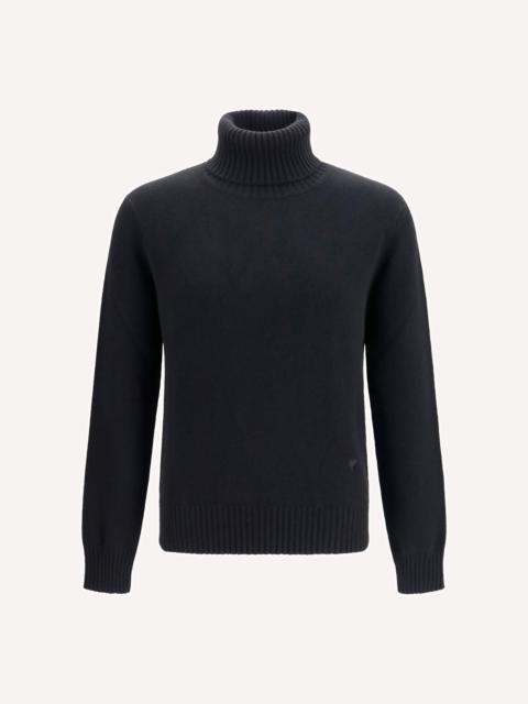 AMI Paris Embroidered logo high-neck Sweater