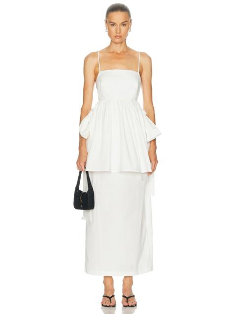 ADRIANA DEGREAS Peplum Maxi Dress