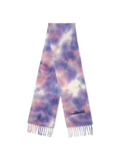 Acne Studios TIE-DYE ALPACA WOOL SCARF - LILAC