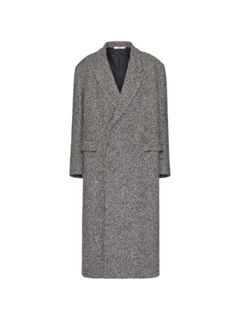 Valentino double-breasted wool-cashmere blend tweed coat