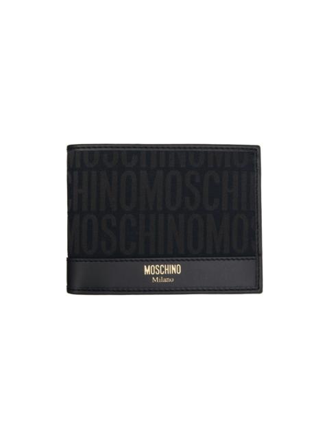 Moschino Black All-Over Logo Wallet