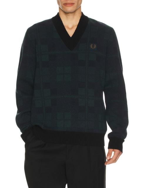 Fred Perry Black Watch Tartan Jumper