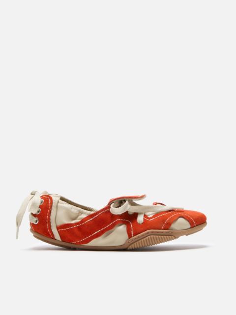 Acne Studios Suede lace-up shoes - Off white/Orange