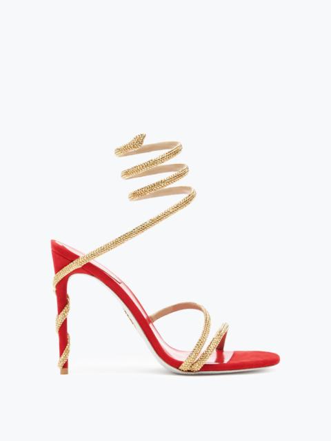 RENE CAOVILLA Margot Red Jewel Sandal 105