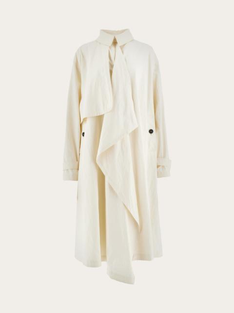 FERRAGAMO Asymmetric voluminous trench