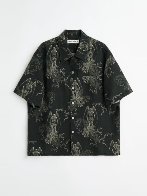 Our Legacy Every Shirt Shortsleeve Death Paisley Print Cotton Linen