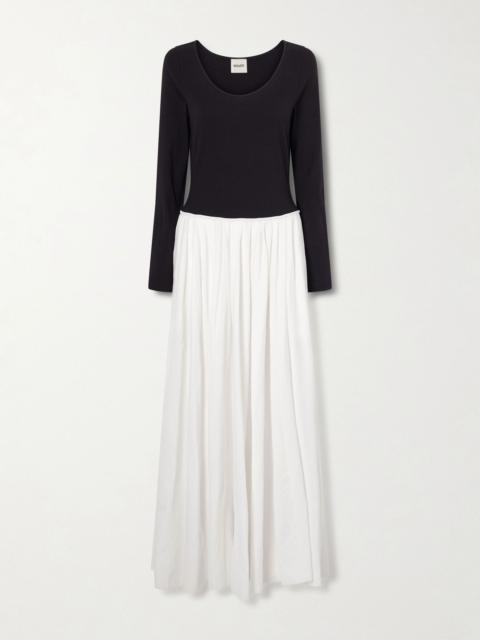 KHAITE Cotton-jersey midi dress White