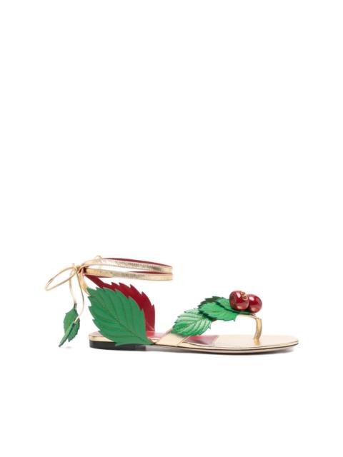 Valentino cherry leaf sandals