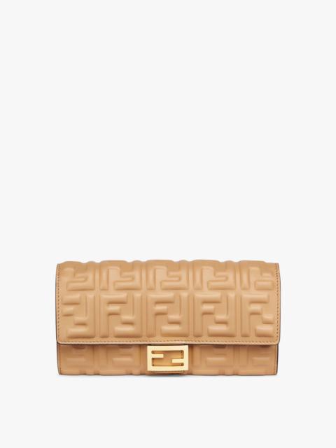 FENDI Beige nappa leather wallet
