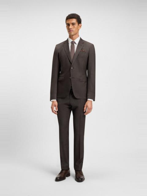 BOSS SLIM-FIT SUIT IN MICRO-PATTERNED STRETCH VIRGIN WOOL