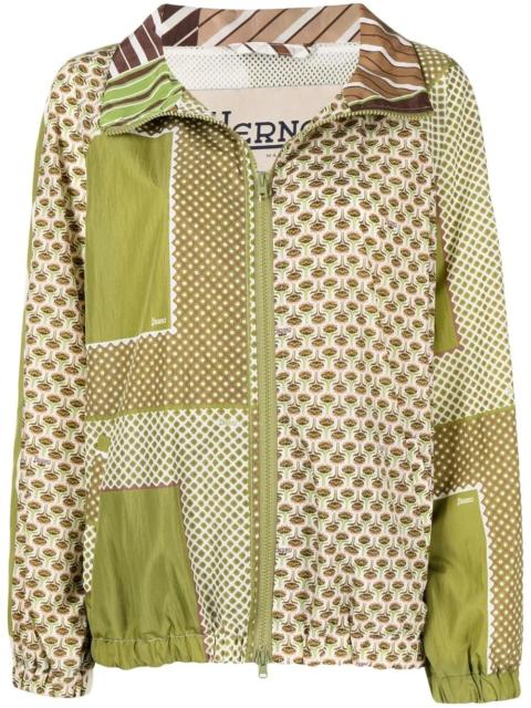 Herno mix-print zip-up jacket