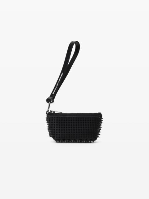 Alexander Wang coin purse in rubberized spikes
