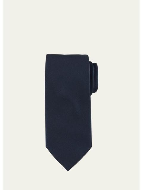 Brioni Solid Textured Silk Tie