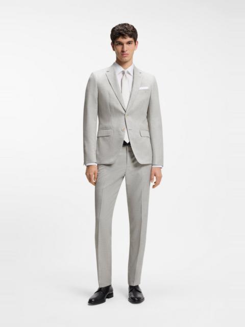 BOSS TWO-PIECE SLIM-FIT SUIT IN COTTON AND VIRGIN WOOL
