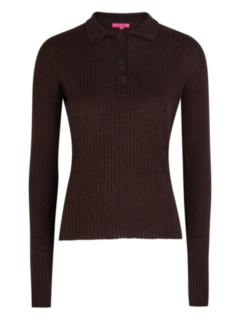 The Elder Statesman ribbed polo top